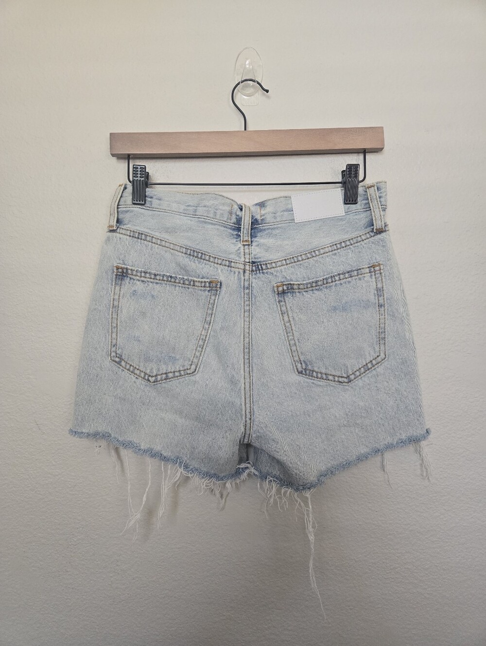 Pistola Distressed Light Wash Denim Shorts Size 25 - Picture 10 of 14